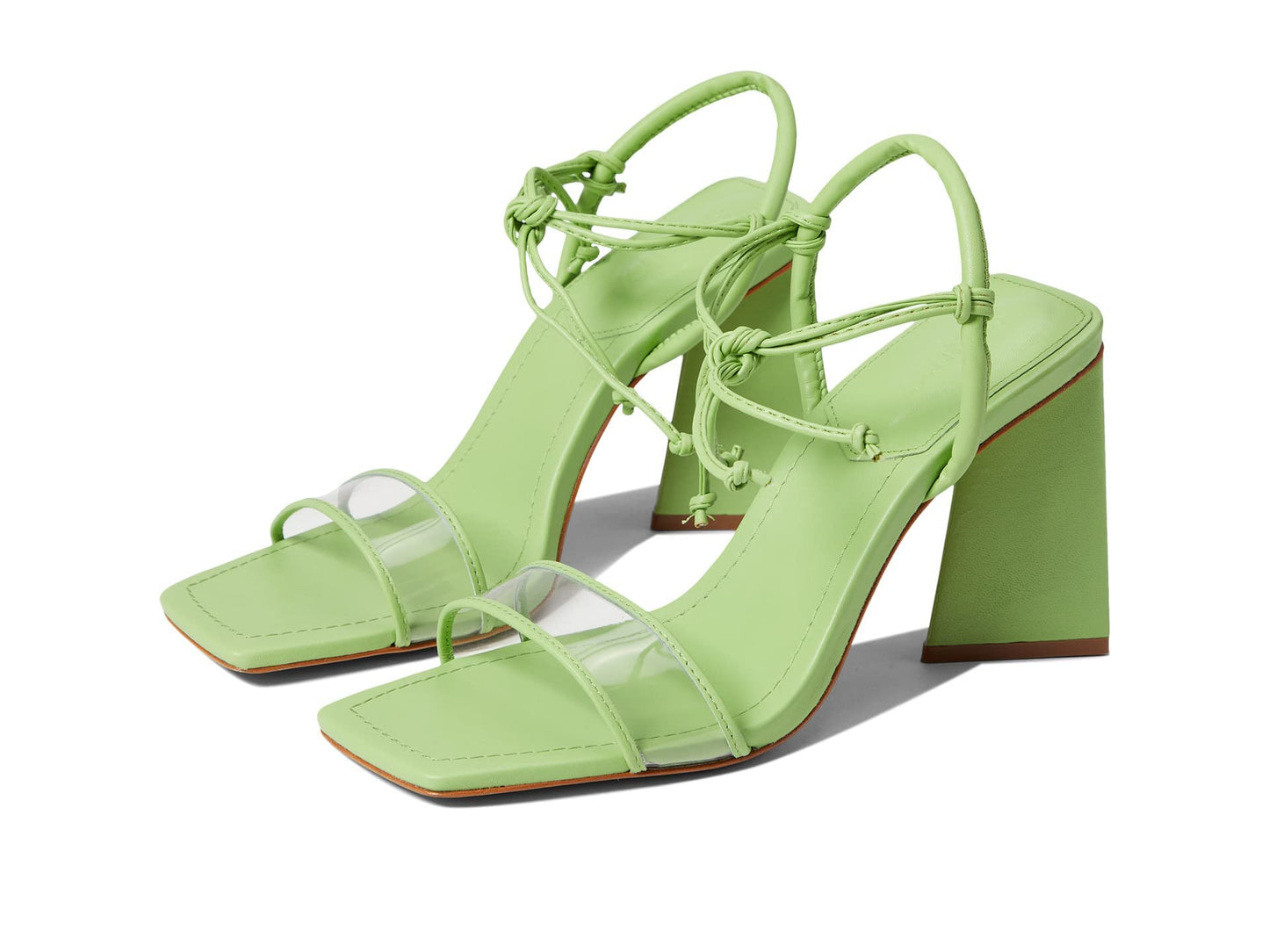 SCHUTZ Gianna Transparente/Lime Green 8.5 M