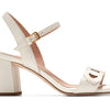 Cole Haan Women's Chain Heeled Sandal, Soft Gold Leather, 10