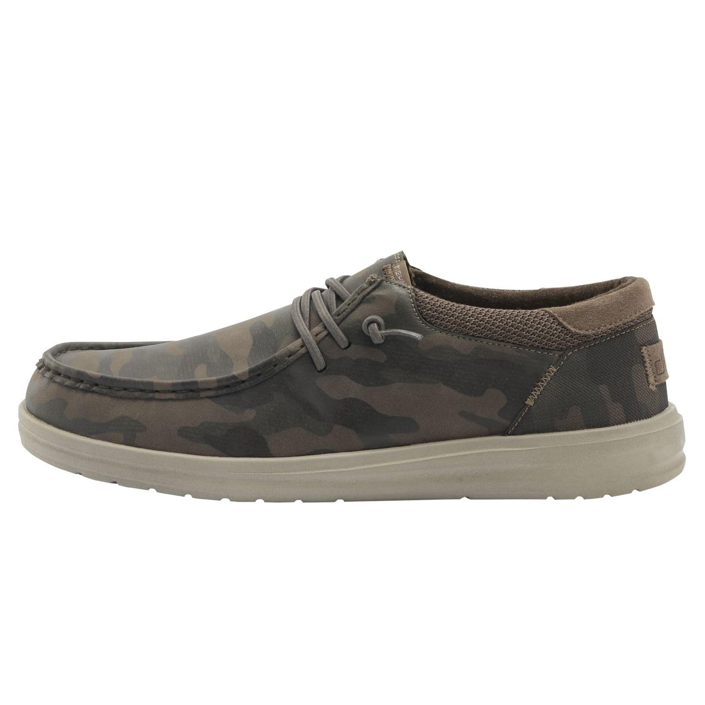 HEYDUDE Men's Paul Woodland Camo Size 11 | Men’s Shoes | Men's Lace Up Loafers | Comfortable & Light-Weight