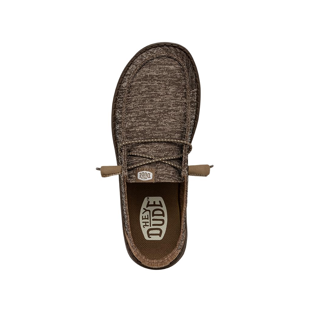 HEYDUDE Wendy Sport Knit Tan Size 11 | Women's Loafers | Women's Slip On Shoes | Comfortable & Light Weight