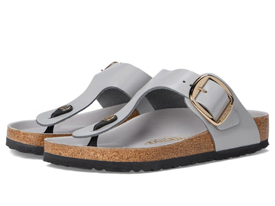 Birkenstock Women's Gizeh Big Buckle High Shine Sandal, Light Rose, 11-11.5