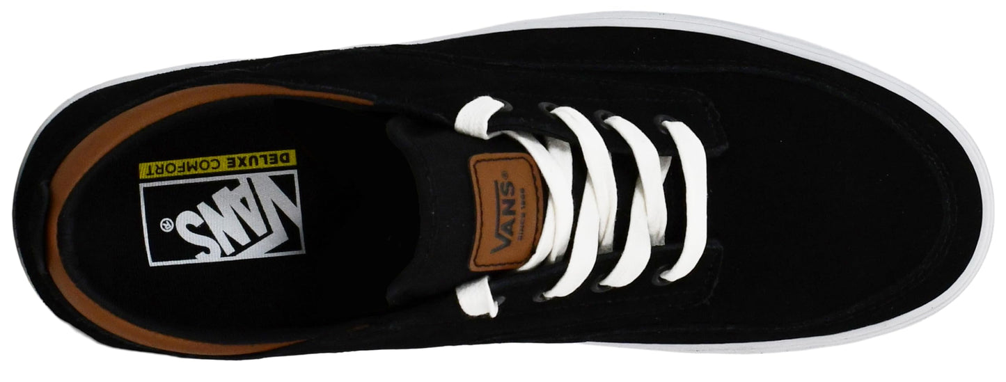 Vans Men's Emmerson Deluxe Sneaker, Suede Black/Brown, 11.5 M US