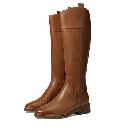 Cole Haan Women's Hampshire Riding Boot Equestrian, British Tan Leather, 8