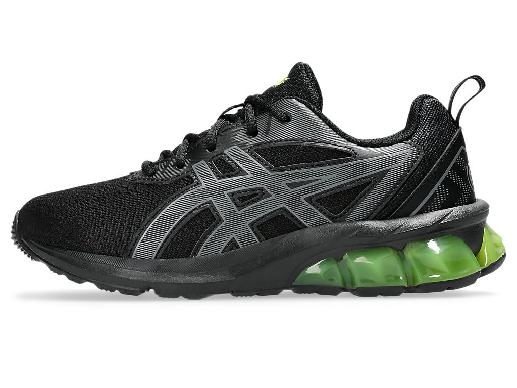 ASICS Kid's Gel-Quantum 90 IV Grade School Sportstyle Shoes, 3.5, Black/NEON Lime