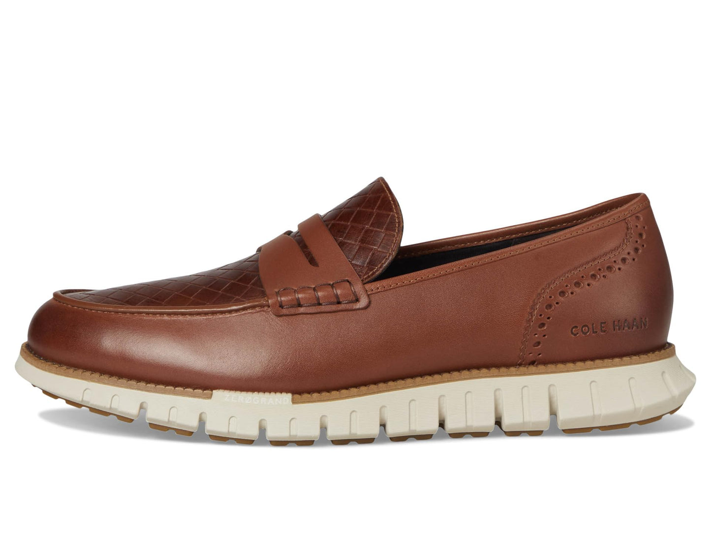 Cole Haan Men's Zerogrand Remastered Penny Loafers, Woodbury Stamped/Ancient Scroll, 9-M US
