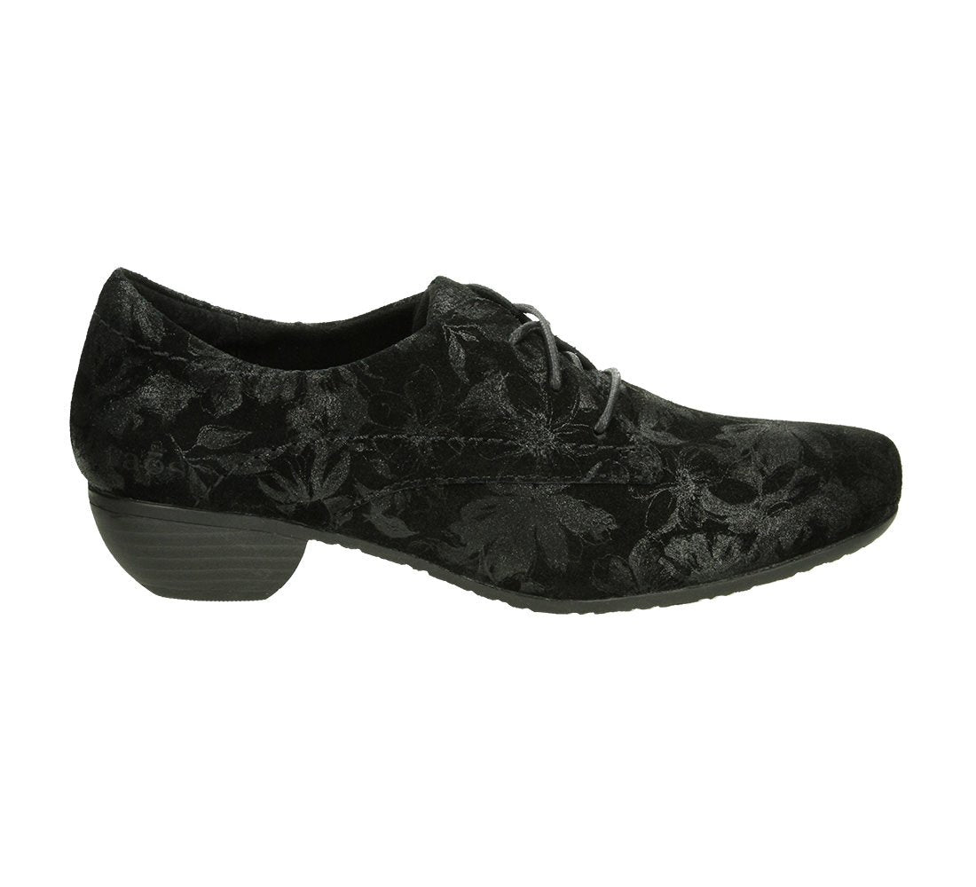 Taos Cobbler Black Printed Suede 6