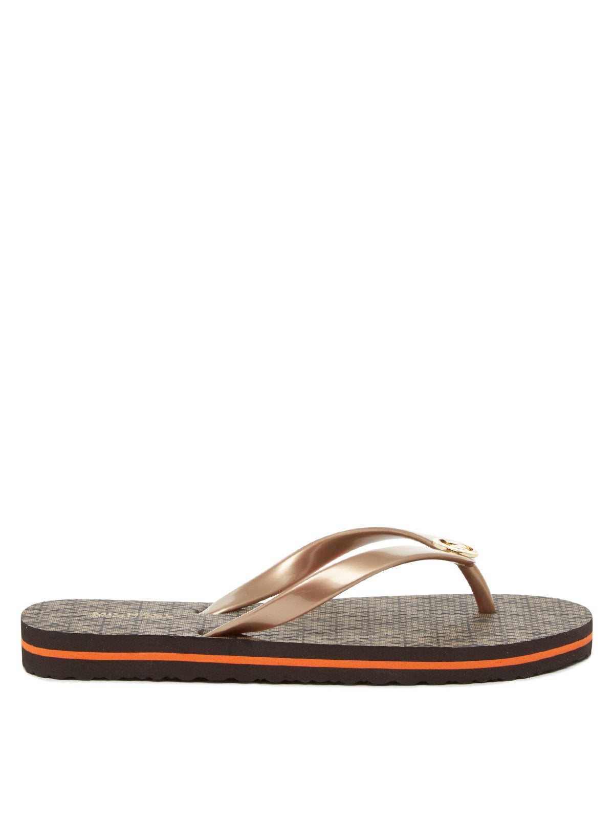 Michael Kors Flip-Flop Stripe EVA Brown 10 M