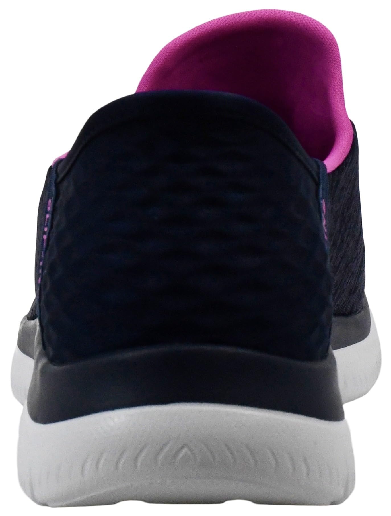 Skechers Women's Hands Free Slip-Ins Summits Dazzling Haze Sneaker, Navy/Hot Pink, 7 M US