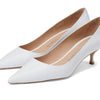Stuart Weitzman Stuart Kitten Pump White 8.5 B