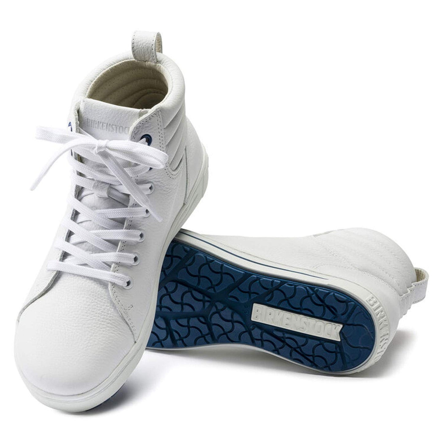 Birkenstock QO 700 Leather White Professional Shoes EN ISO 20347:2012, nonslip and oil- and petrol-resistant outsole (SRC, FO); energy absorption around heel (E); antistatic protection (A)