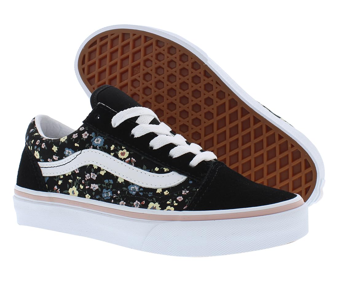 Vans - Kids Old Skool Shoes, Color Black/Multi, Size: 3 M US Little Kid