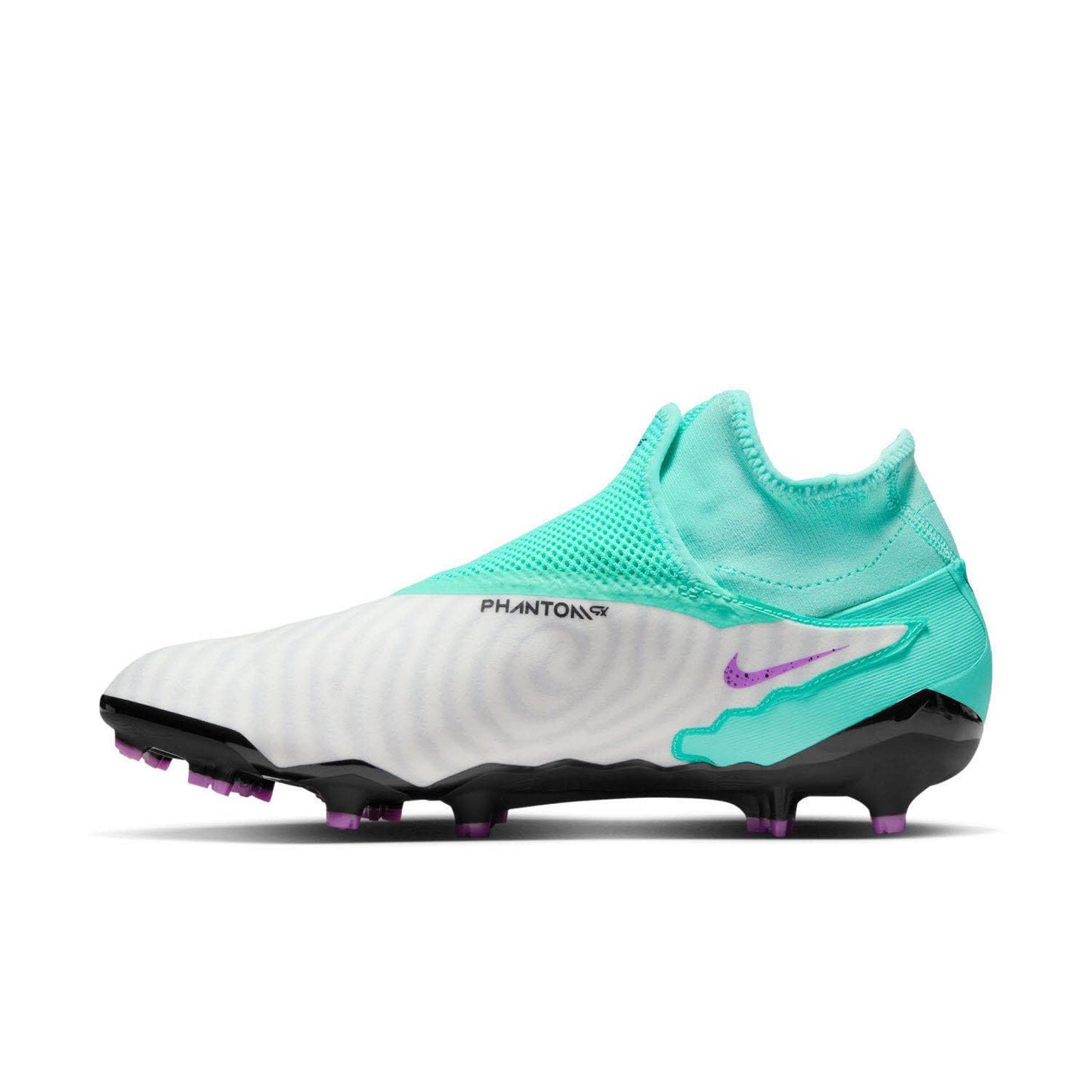 Nike Phantom GX Pro Firm-Ground High-Top Soccer Cleats (DD9465-300, Hyper Turquoise/Fuchsia Dream/White/Black) Size 6