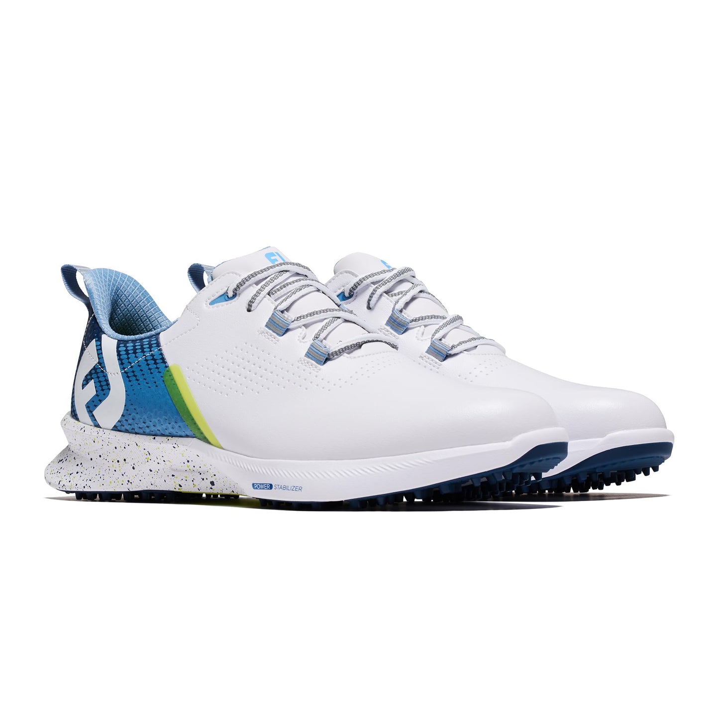 FootJoy Men's FJ Fuel Previous Season Style Golf Shoe, White/Blue/Green, 10 Wide