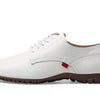 Marc Joseph New York® Pacific Golf Shoes for Women – Leather Construction – Synthetic Outsole – Almond Toe White Grainy 7 M