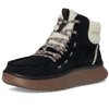 HEYDUDE Women's Wendy Peak Apres Suede Cozstit Black/Tan 9 Medium