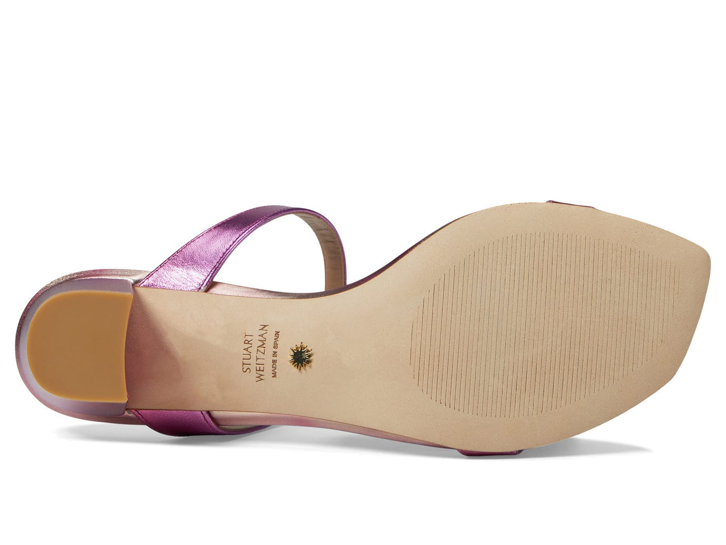 Stuart Weitzman Aleena 50 Block Slide Hot Pink Multi 7.5 B