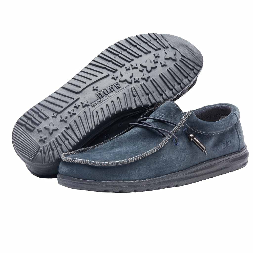 Hey Dude Men's Wally Suede Carbon Size 15 | Men’s Shoes | Men's Lace Up Loafers | Comfortable & Light-Weight
