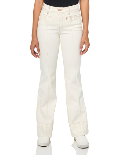 ARIAT Women's High Rise Larissa Slim Trouser, Ecru, 27 X-Long