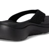 SKECHERS, Women's, Arch Fit 2.0 3-Pt Rhinestone Sandal, Black/Black, 11, Medium