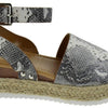 Forever Sensational 1 Womens Single Band Open Toe Slingback Raised Platform Espadrille Sandals Snake 8.5