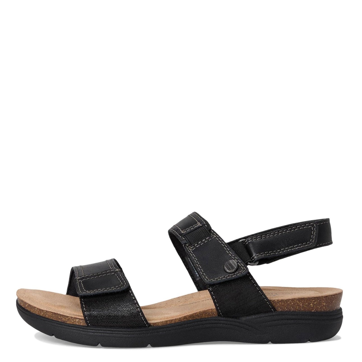 Clarks Women April Clover Black Combi Leather 9.5 Narrow