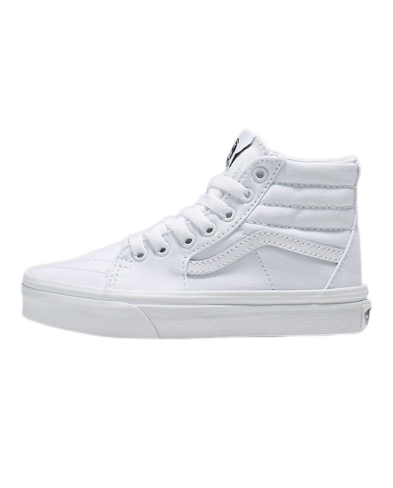 Vans Kids SK8-Hi (Little Kid) True White/True White 1.5 Little Kid M