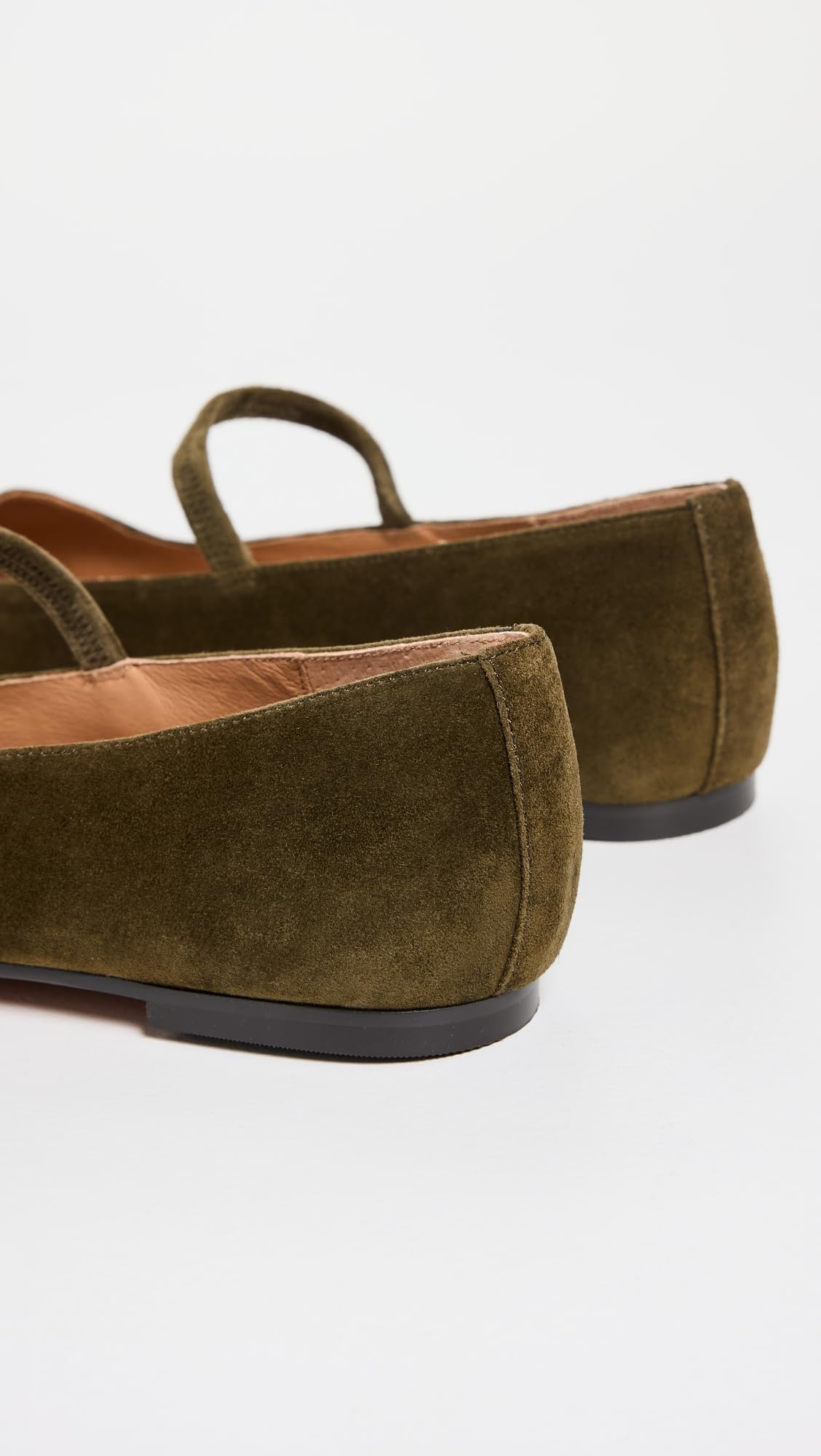 Madewell Women's Greta Suede Ballet Flats, Shaded Olive, 6 Medium US