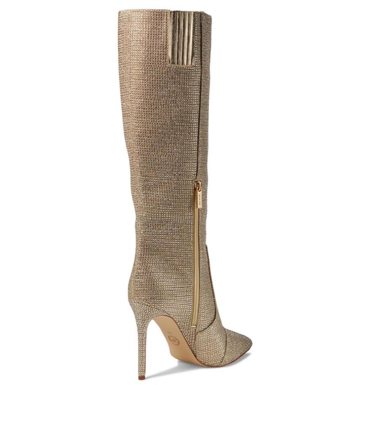 Michael Kors Rue Stiletto Boot Pale Gold 6.5 M