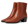 Madewell The Everten Ankle Boots for Women in Leather - Soft Lining - Padded Leather Footbed - Stacked Heel Warm Cinnamon 8 M