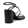 Stuart Weitzman Barelythere 75 Block Sandal Black 6 B