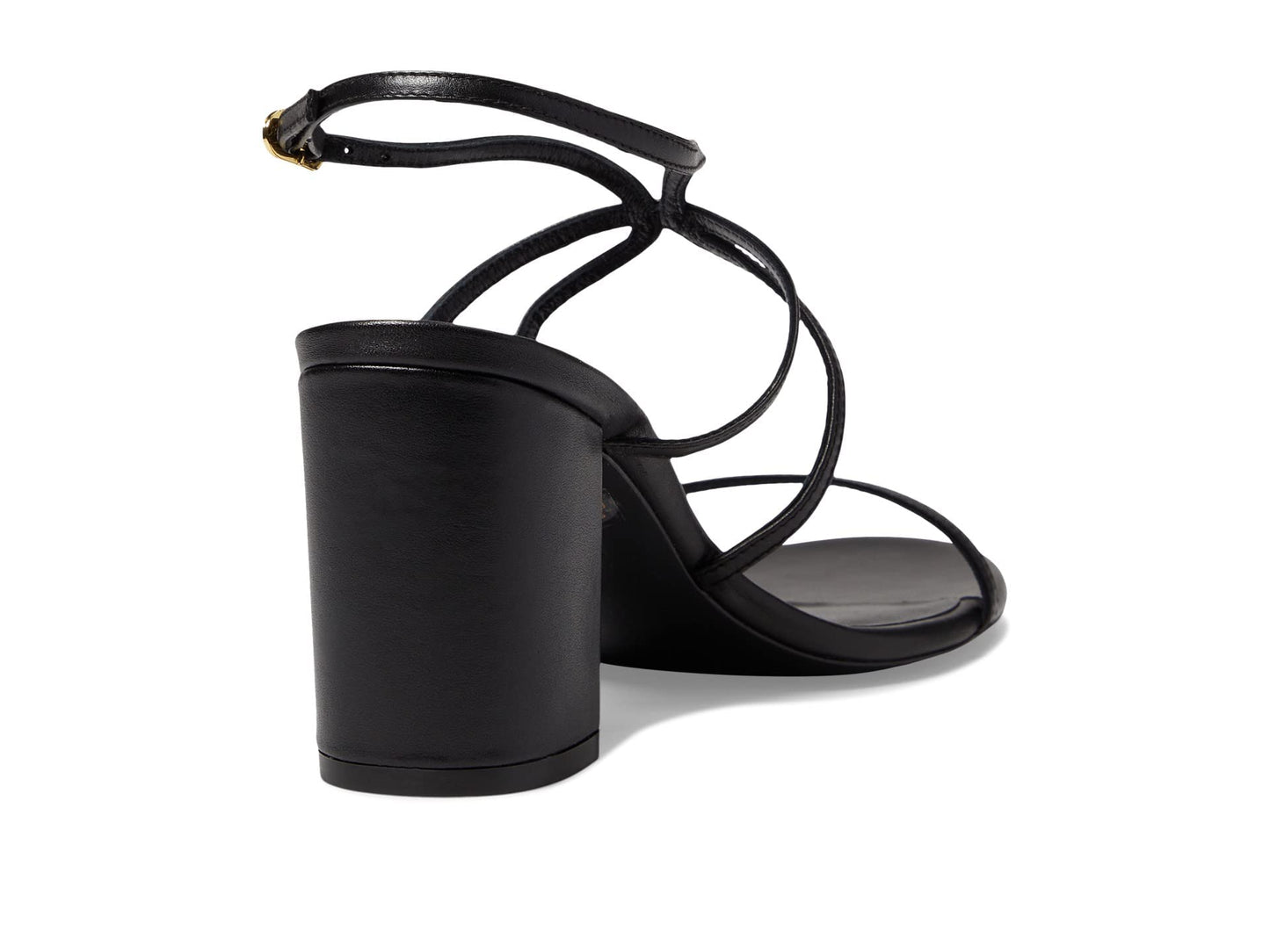 Stuart Weitzman Barelythere 75 Block Sandal Black 6 B