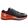 WILSON Rush Pro Ace Tennis Shoes Black/Vermillion Orange/White 12.5 D (M)
