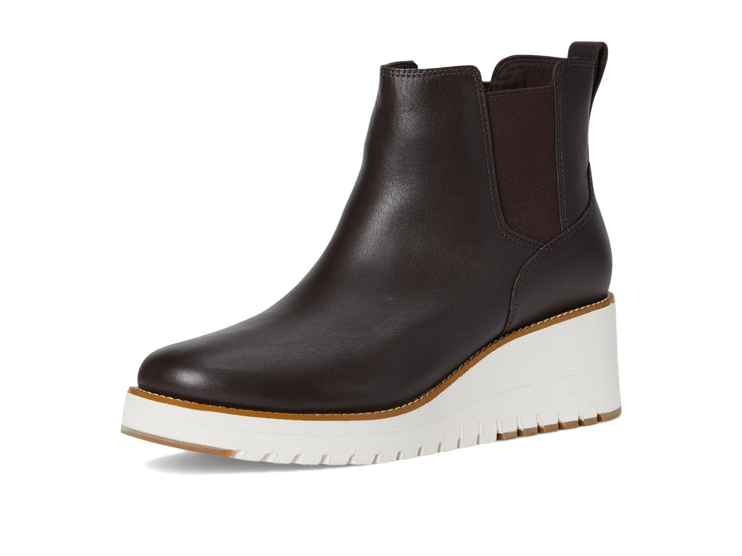 Cole Haan Women's Zerogrand City Wedge Boot Fashion, Dark Chocla/Ivory Waterproof, 10