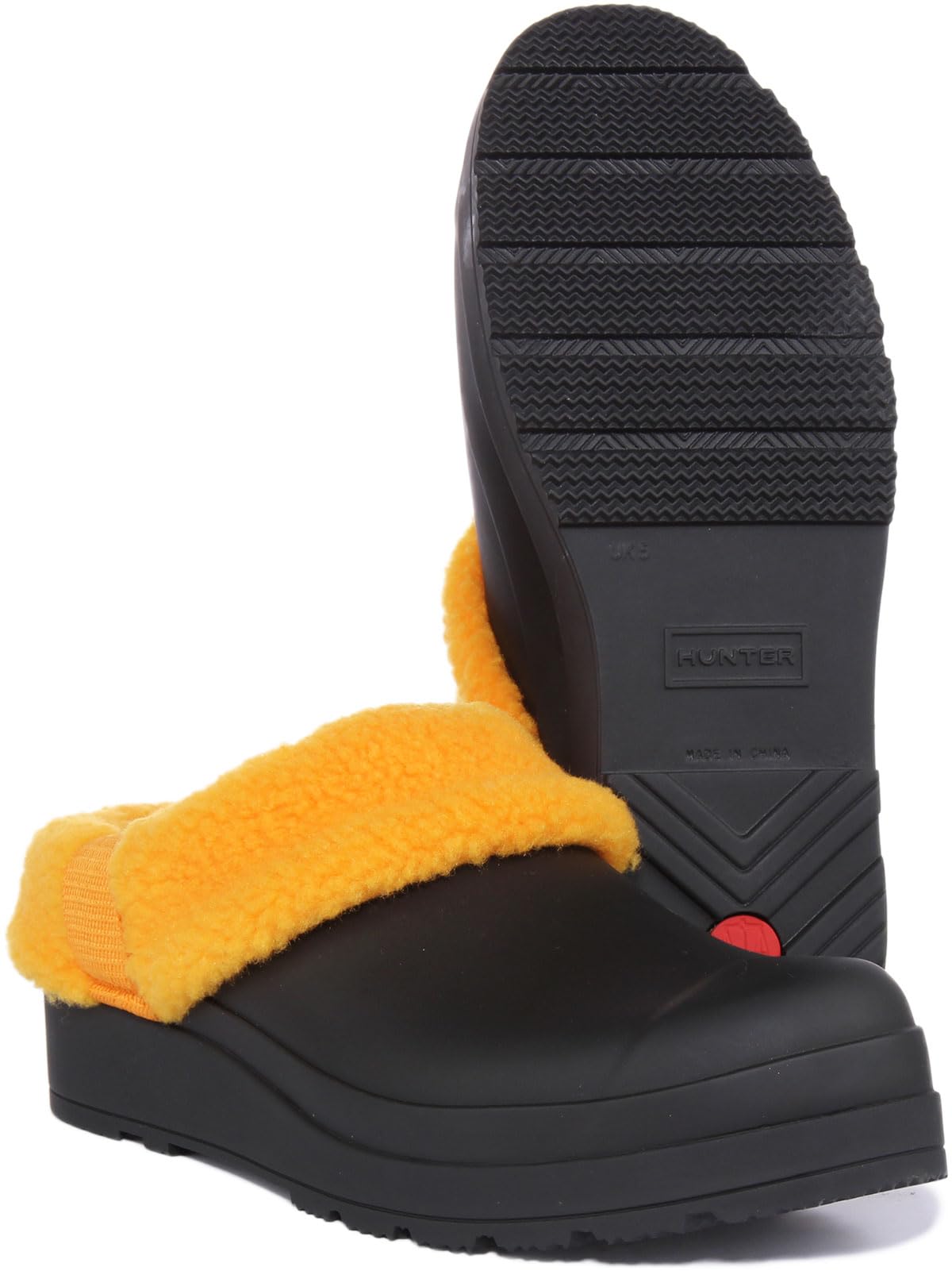 Hunter Play Sherpa Insulated Clog Black/Nomad Orange 5 M