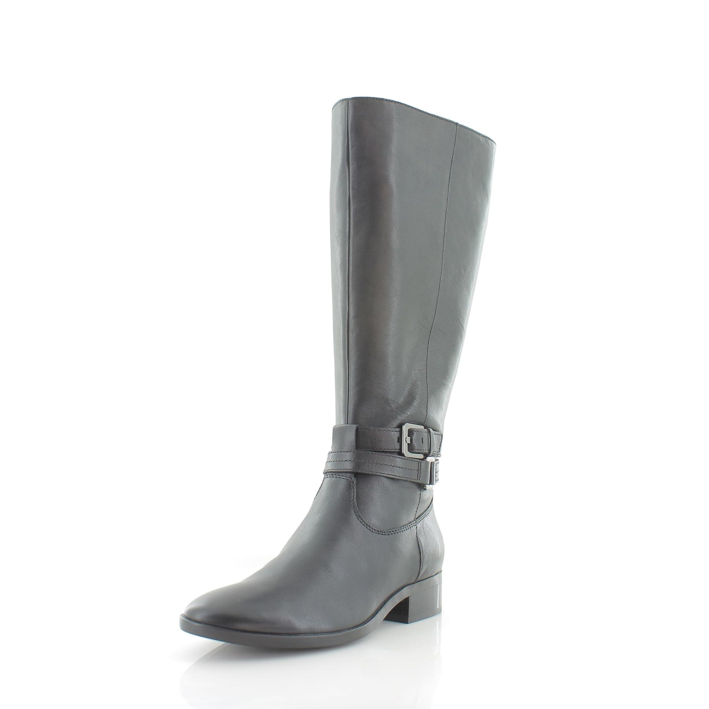 Naturalizer Reid Wide Shaft Black Leather 9.5 M (B)