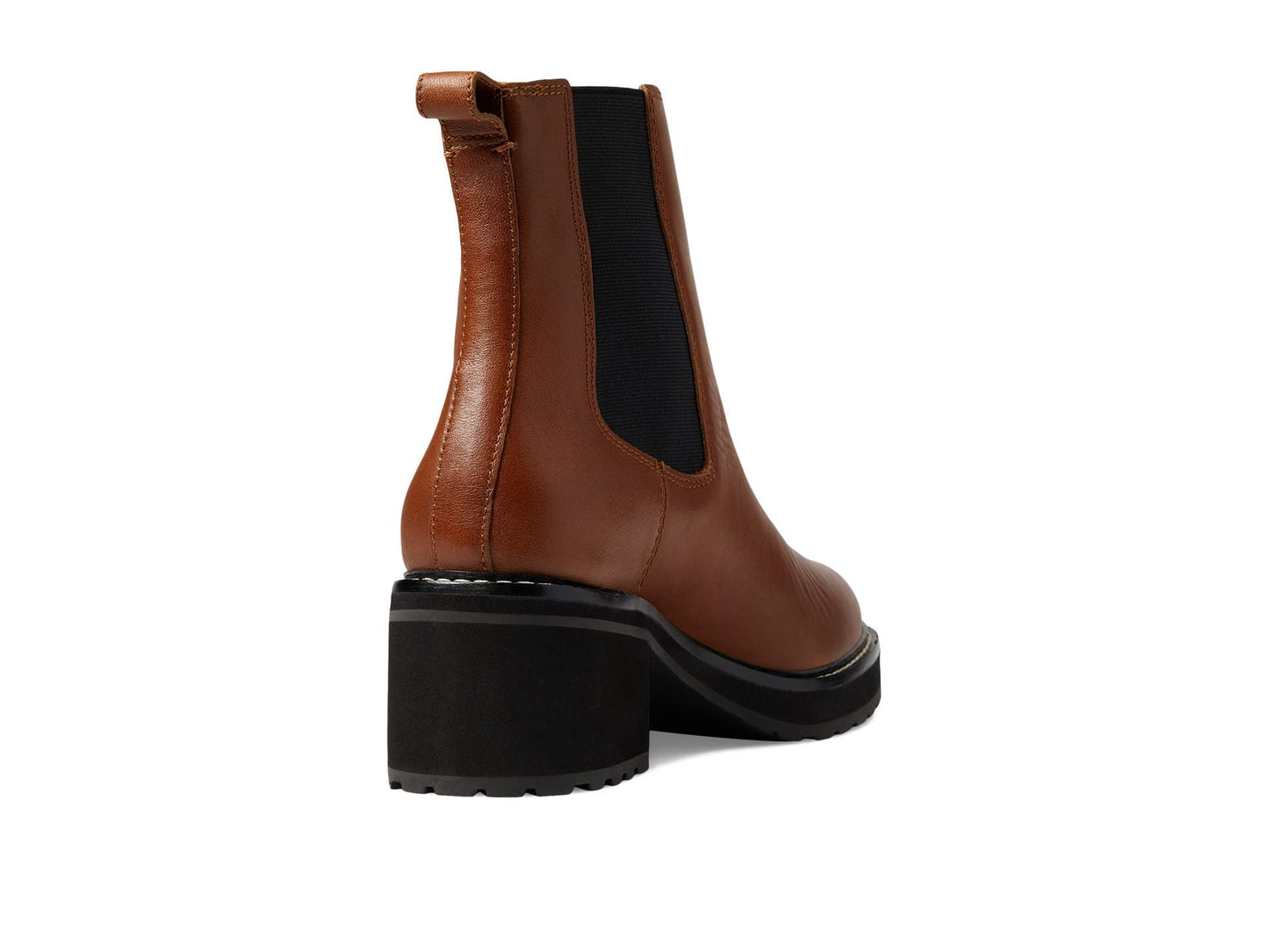 Madewell The Carina Platform Chelsea Boots for Women - Leather Upper, Classic Round Toe Silhouette, and Textile Insole Dried Maple 8.5 M