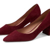 Cole Haan Womens Cassandra Block Heel Pump, Black Cherry Suede, 7.5 Medium