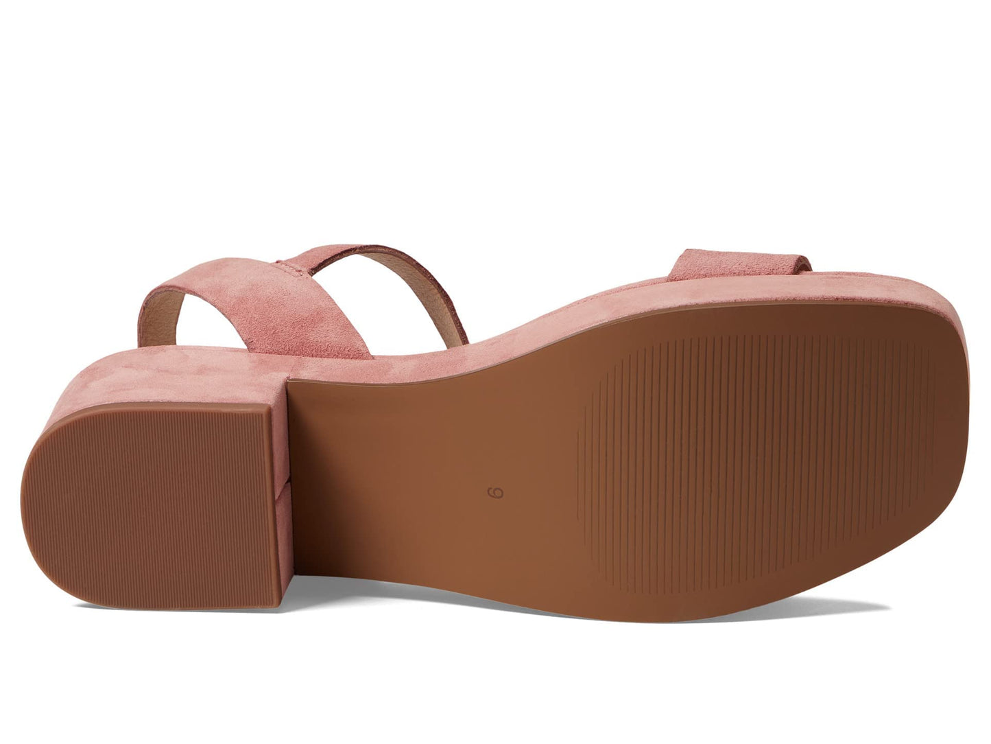 Madewell The Lina Platform Sandal in Suede Misty Rose 9.5 M