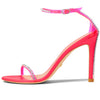 Stuart Weitzman Nudistglam 100 Sandal Neon Pink/Neon Pink/Clear 8.5 B