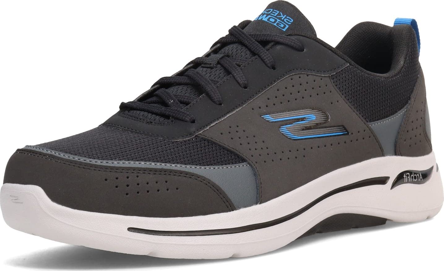 Skechers Go Walk Arch Fit - 216122 Black/Blue 9.5 D (M)