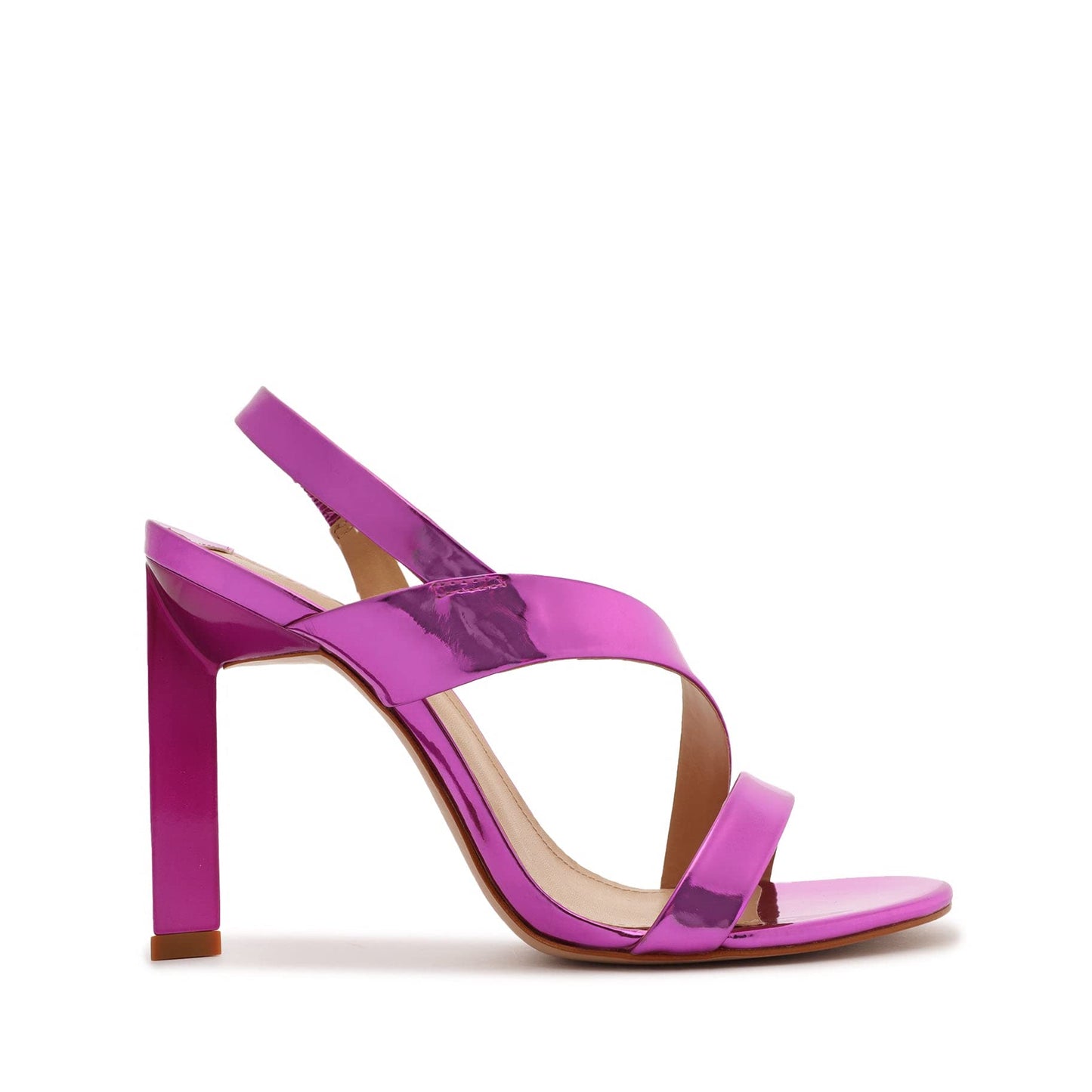 SCHUTZ Womens Kelly Leather Slingback Heels Pink 8 Medium (B,M)