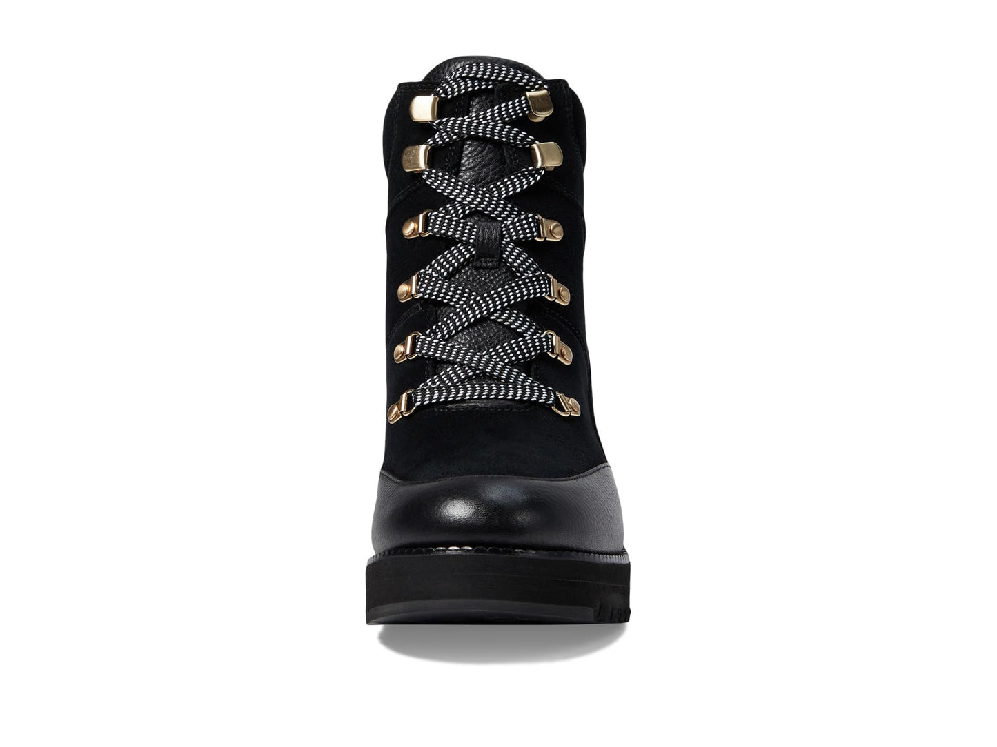 Cole Haan Women's Zerogrand City Wedge Hiker Ankle Boot, Black/Black Waterproof, 8 Wide