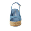 Stuart Weitzman Island Peep-Toe Espadrille Wedge Washed/Natural 5.5 B