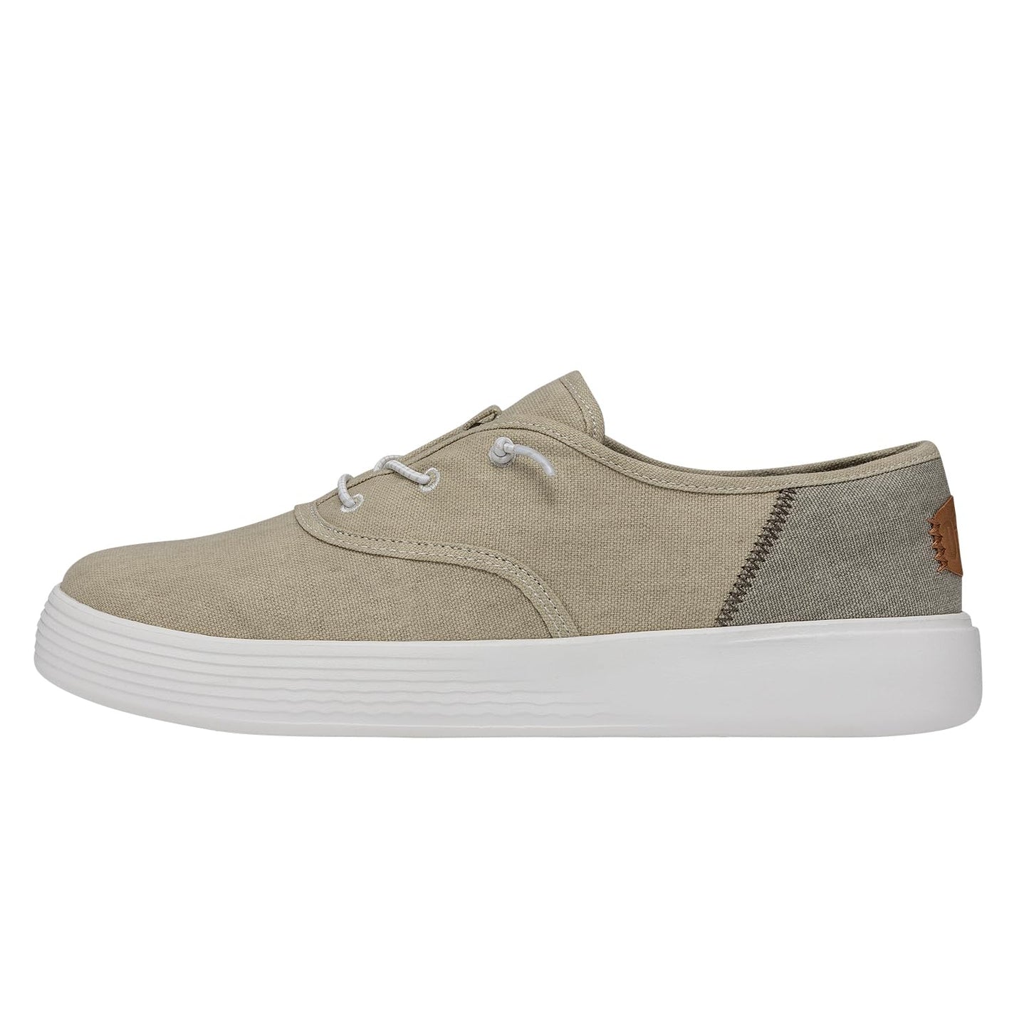 HEYDUDE Men's Conway Craft Slip On Sneaker, White Size 13 | Lightweight Casual Shoe with Elastic Laces