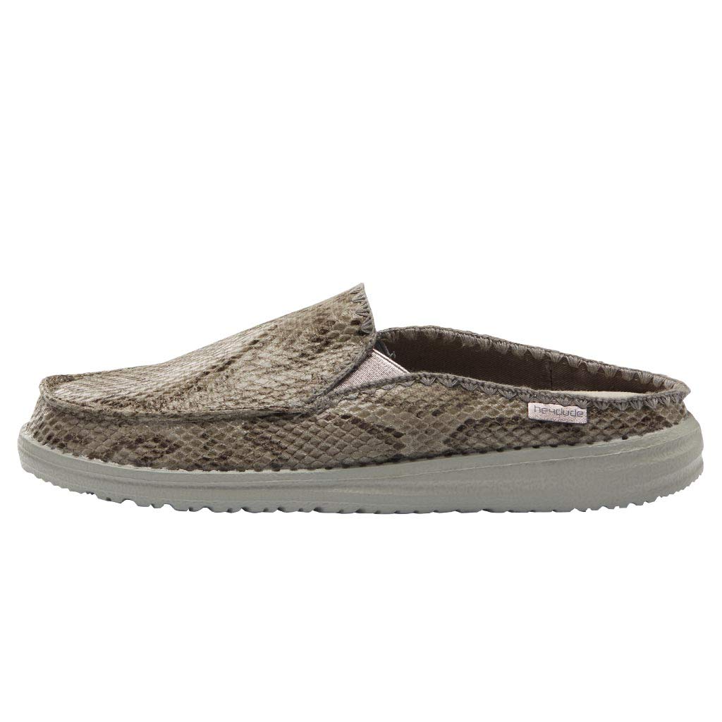 HEYDUDE Women's Lexi Leopard Black Size 6 | Women’s Loafers | Women’s Slip On Shoes | Comfortable & Light-Weight