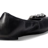 Stuart Weitzman Crystal Fleur Ballet Flat Black 7.5 B