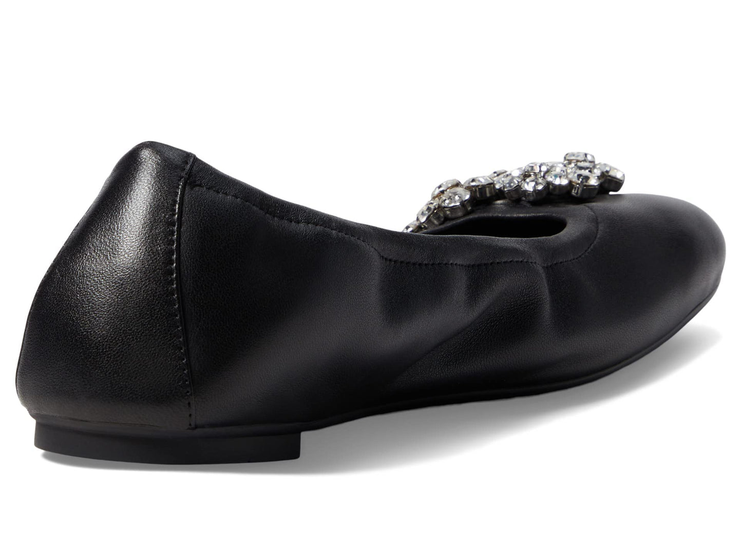 Stuart Weitzman Crystal Fleur Ballet Flat Black 7.5 B