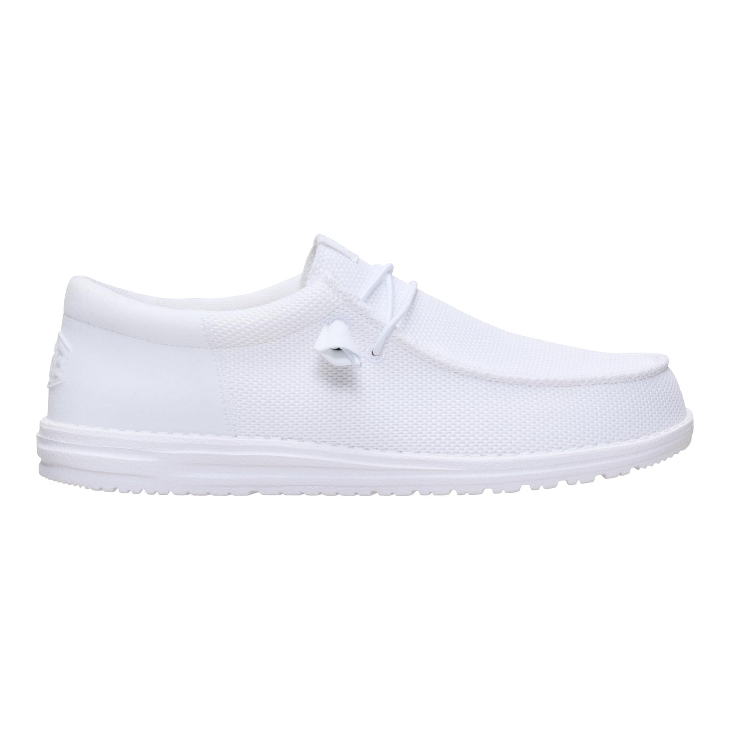 HEYDUDE Men's Wally-Funk Mono White Size 4 | Men's Shoes | Men Slip-on Loafers | Comfortable & Light-Weight