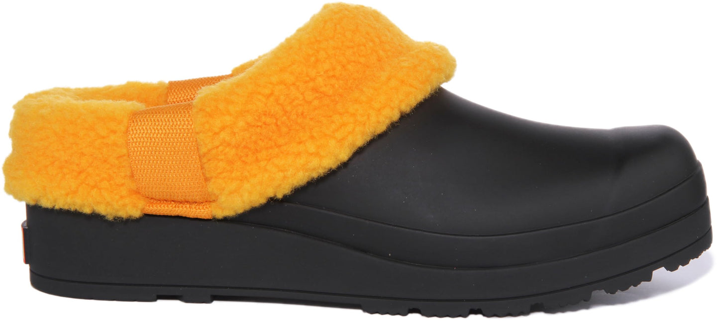 Hunter Play Sherpa Insulated Clog Black/Nomad Orange 5 M