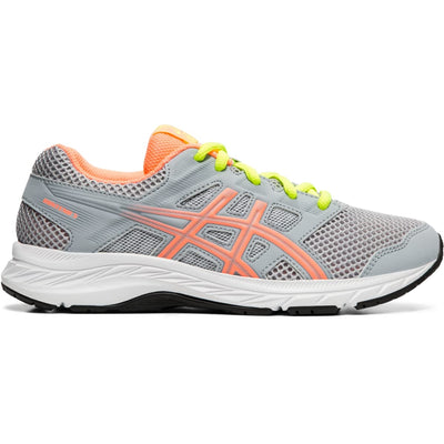ASICS Kid's Contend 5 GS Running Shoes, 5, Piedmont Grey/Sun Coral